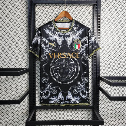 Italy × Versace 2024 Black Special Shirt