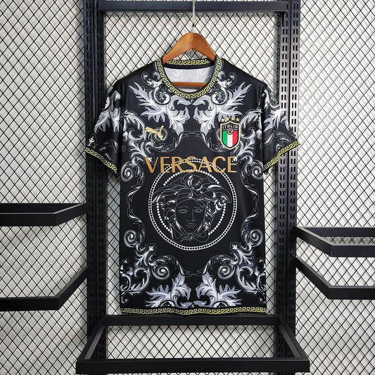 Italy × Versace 2024 Black Special Shirt